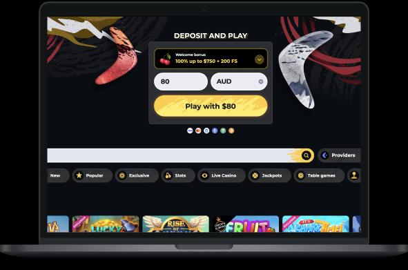 Boomerang Casino Australia Desktop